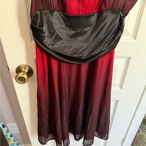 Red and Black Glitter Dress